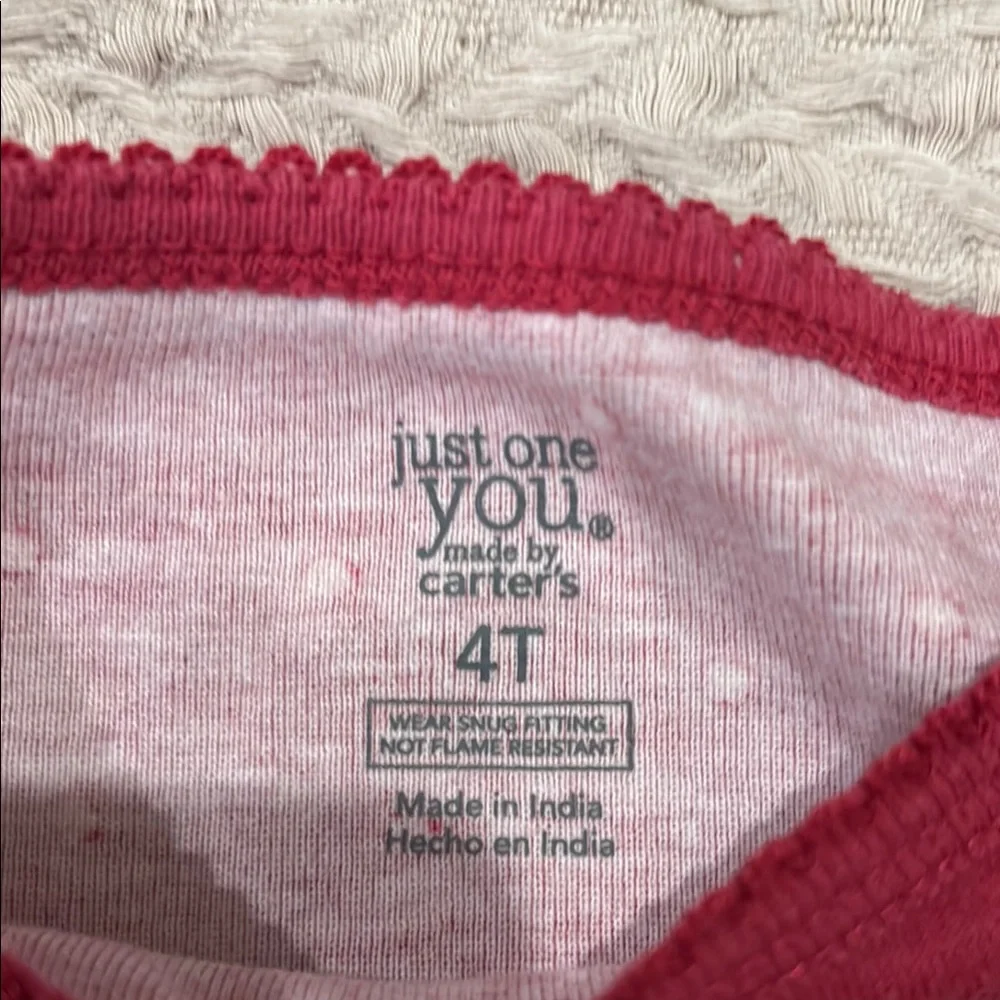 Carter's Dinosaur Pink and Red Pajama Sets Size 4T - Picture 3 of 11